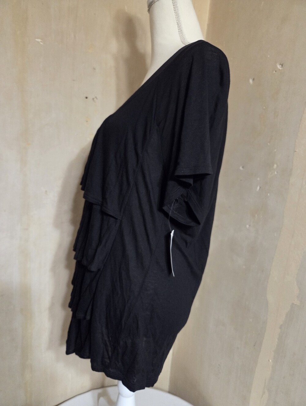 Black Ruffle Front Top - Picture 5 of 9